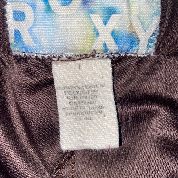 Roxy brown & green Bundle! 2 shorts 1 shirt polka dot bag womens sz 7 - Picture 11 of 16